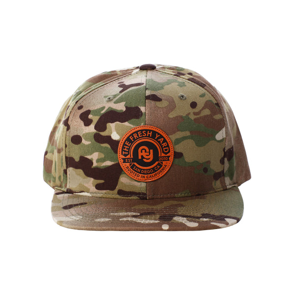 FY Leather Patch Hat (green camo)