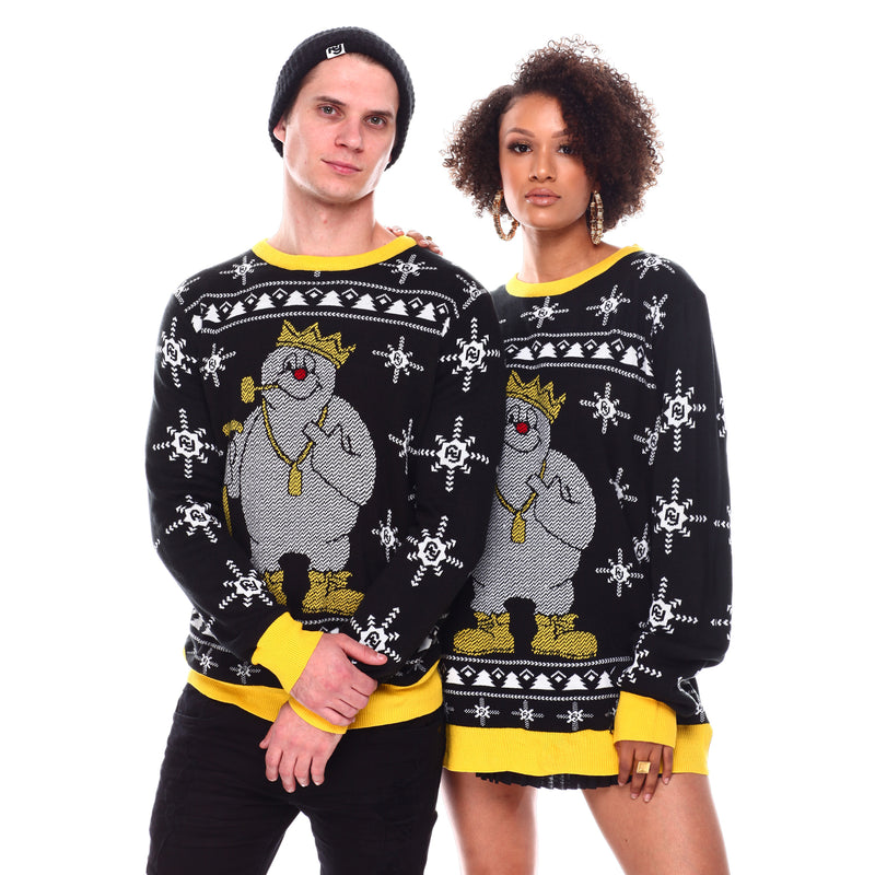 Snow Bizness Knitted Sweater (black)