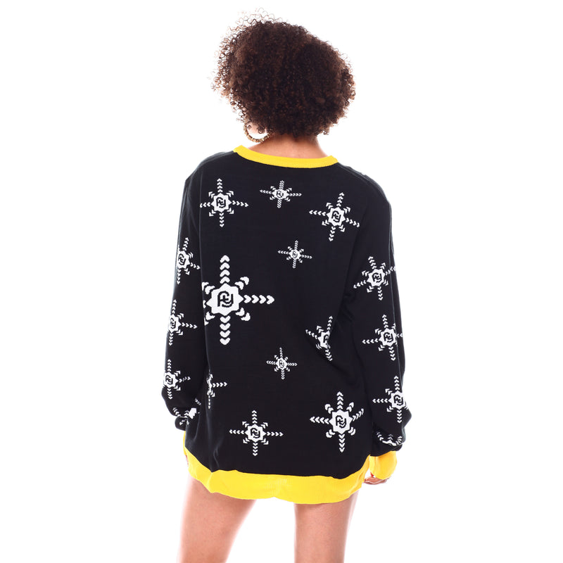 Snow Bizness Knitted Sweater (black)